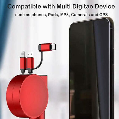 3-in-1 Retractable Car Phone Charger DailySale