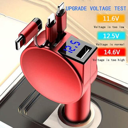 3-in-1 Retractable Car Phone Charger DailySale
