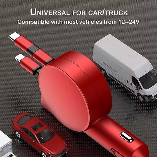 3-in-1 Retractable Car Phone Charger DailySale
