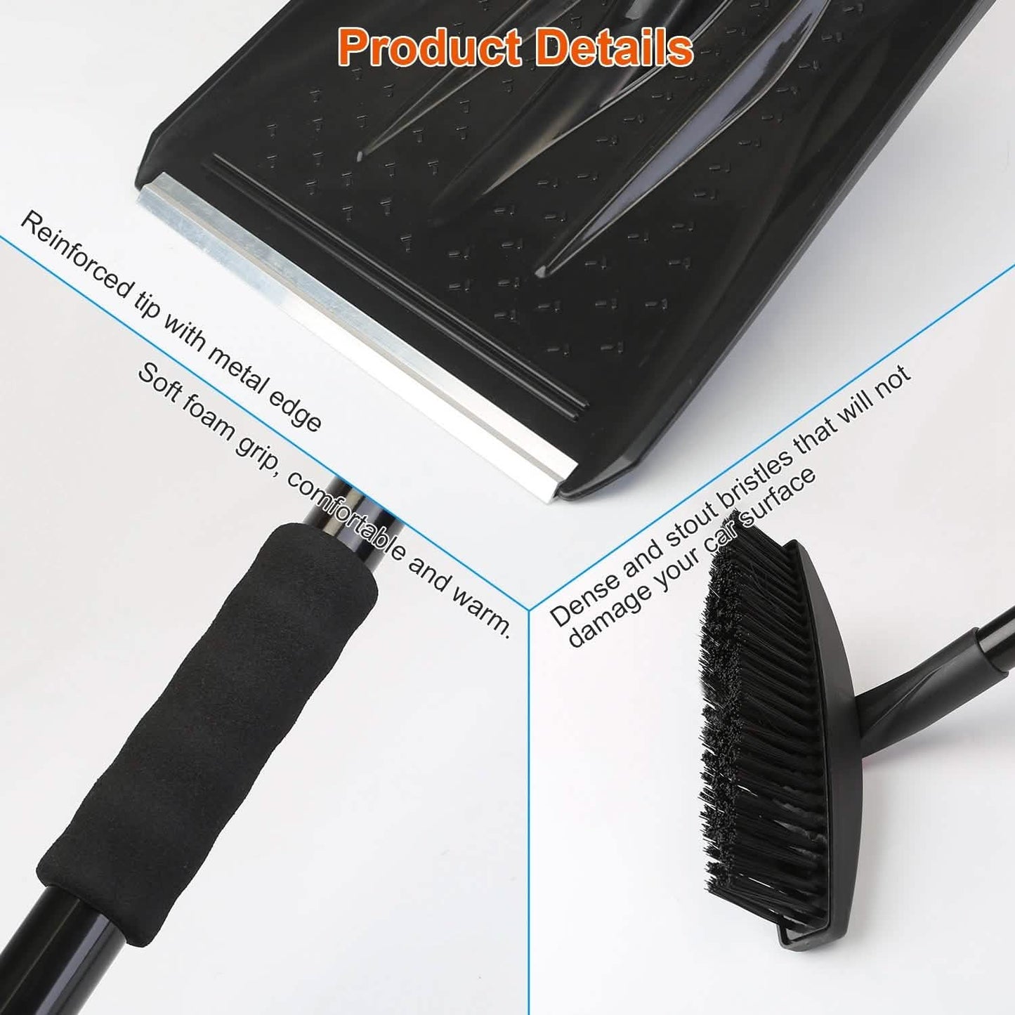 3-in-1 Snow Shovel Kit Brush Ice Scraper DailySale