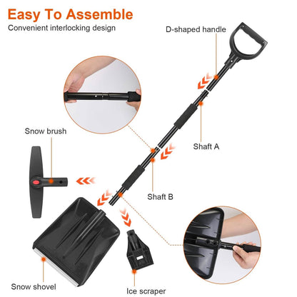 3-in-1 Snow Shovel Kit Brush Ice Scraper DailySale