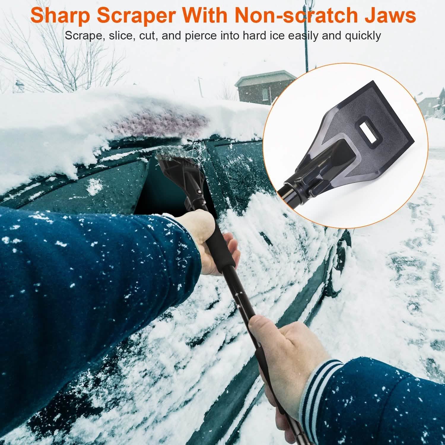 3-in-1 Snow Shovel Kit Brush Ice Scraper DailySale