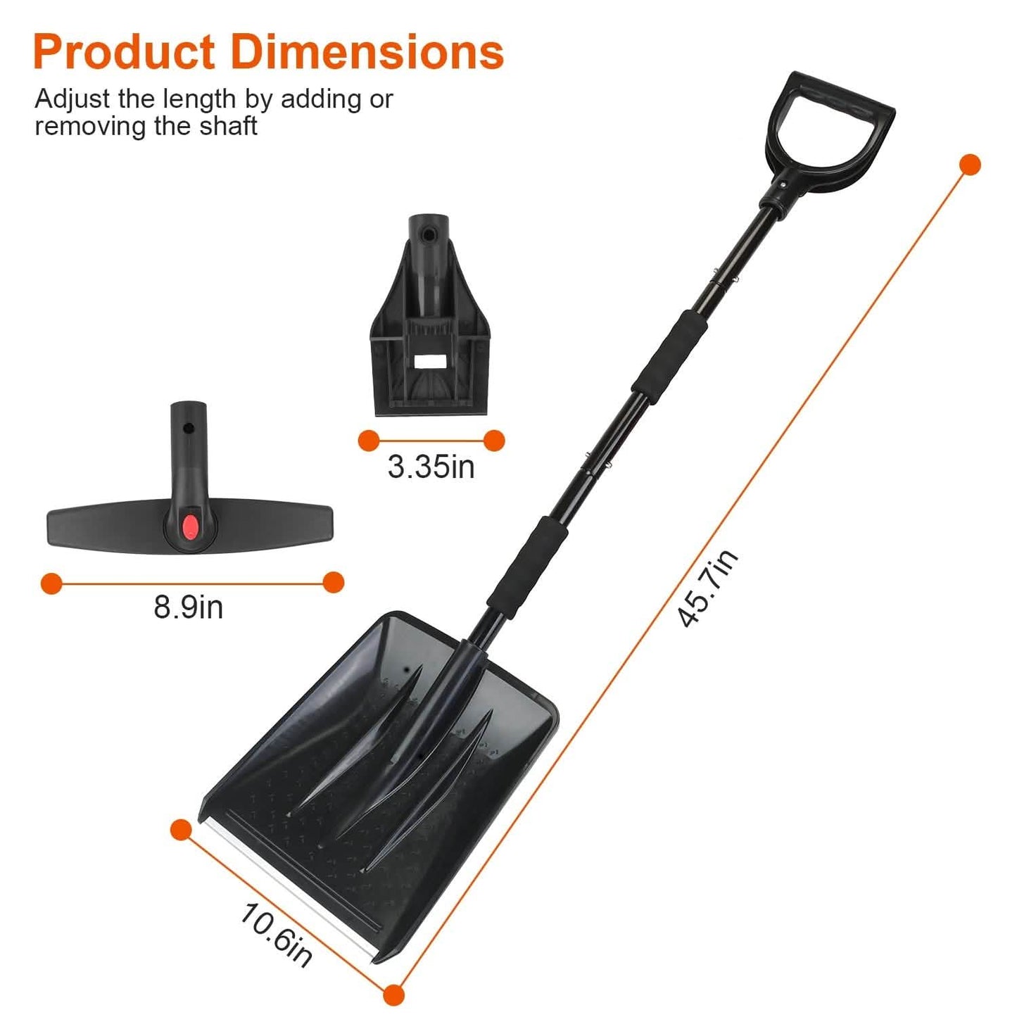 3-in-1 Snow Shovel Kit Brush Ice Scraper DailySale