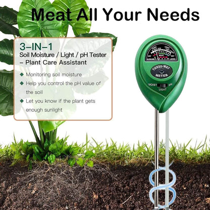 3-in-1 Soil Moisture Meter Probe Tester pH/Light for Plants DailySale
