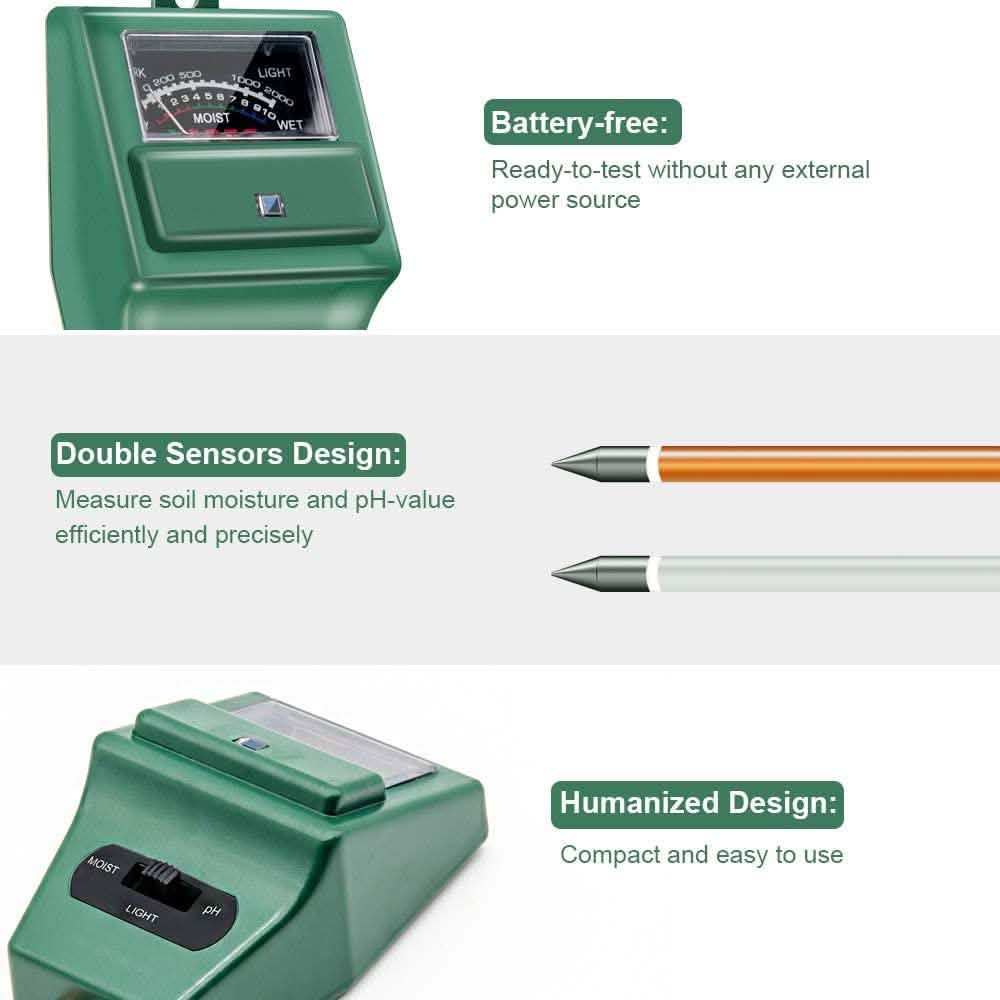 3-in-1 Soil Moisture/Light/pH Tester DailySale