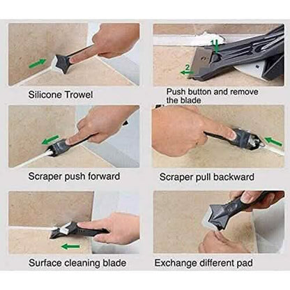 3-in-1 Stainless Steelhead Caulk Remover and Sealant Scraper DailySale
