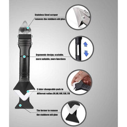 3-in-1 Stainless Steelhead Caulk Remover and Sealant Scraper DailySale