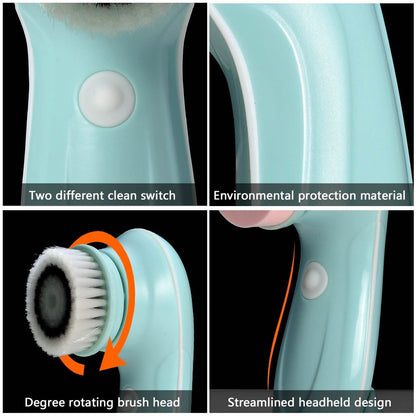 3-in-1 USB Rechargeable Facial Cleansing Brush Set Soft Scrubber Face Exfoliating DailySale