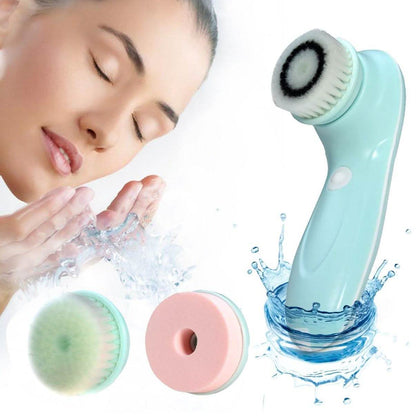 3-in-1 USB Rechargeable Facial Cleansing Brush Set Soft Scrubber Face Exfoliating DailySale