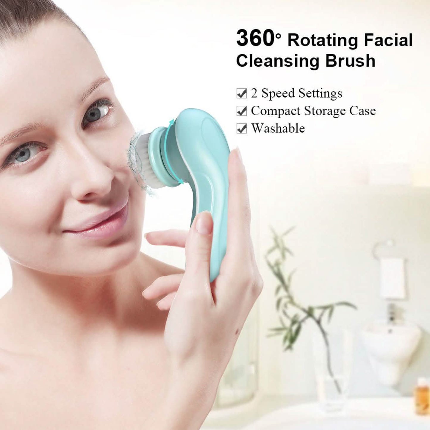 3-in-1 USB Rechargeable Facial Cleansing Brush Set Soft Scrubber Face Exfoliating DailySale