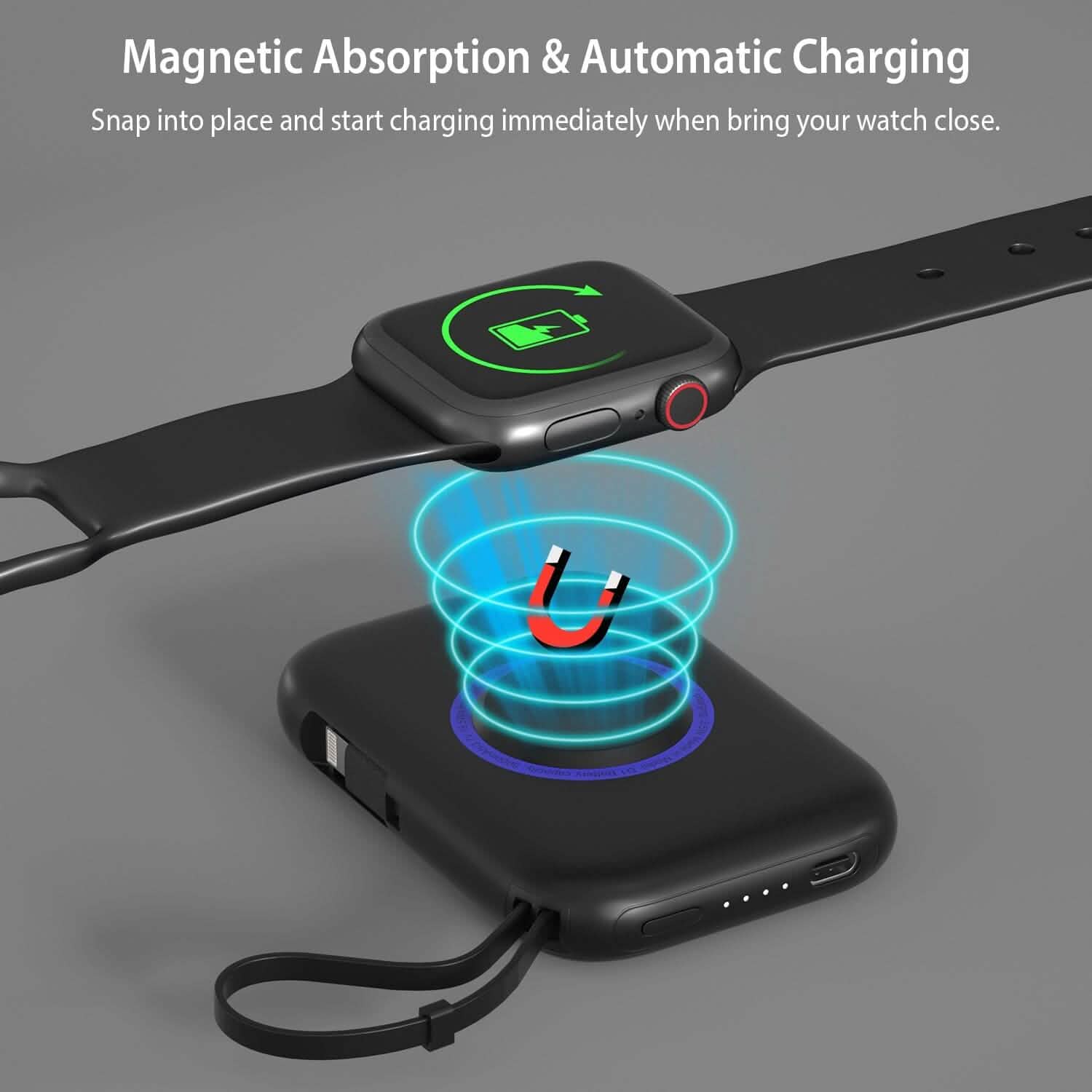 3-in-1 Wireless Charger Portable Magnetic Power Bank DailySale