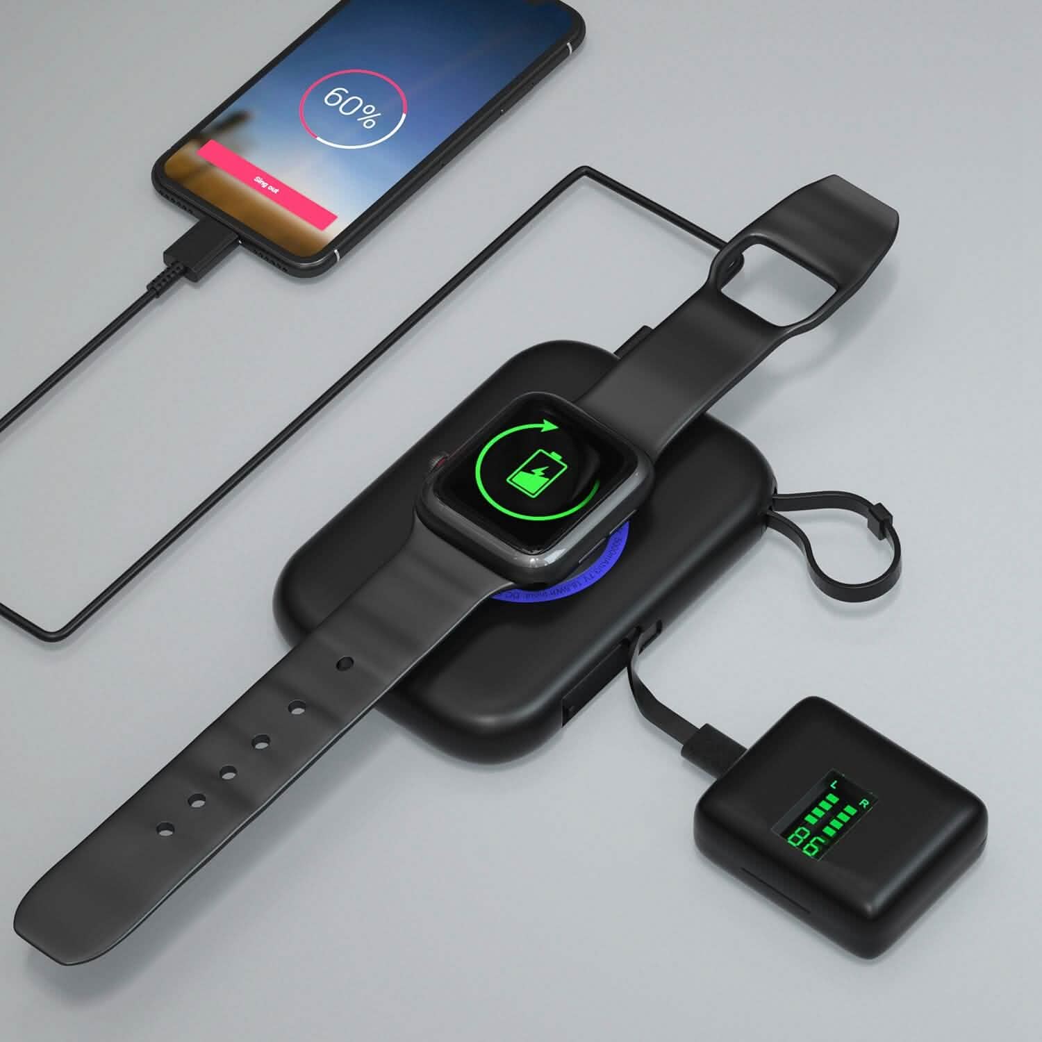 3-in-1 Wireless Charger Portable Magnetic Power Bank DailySale