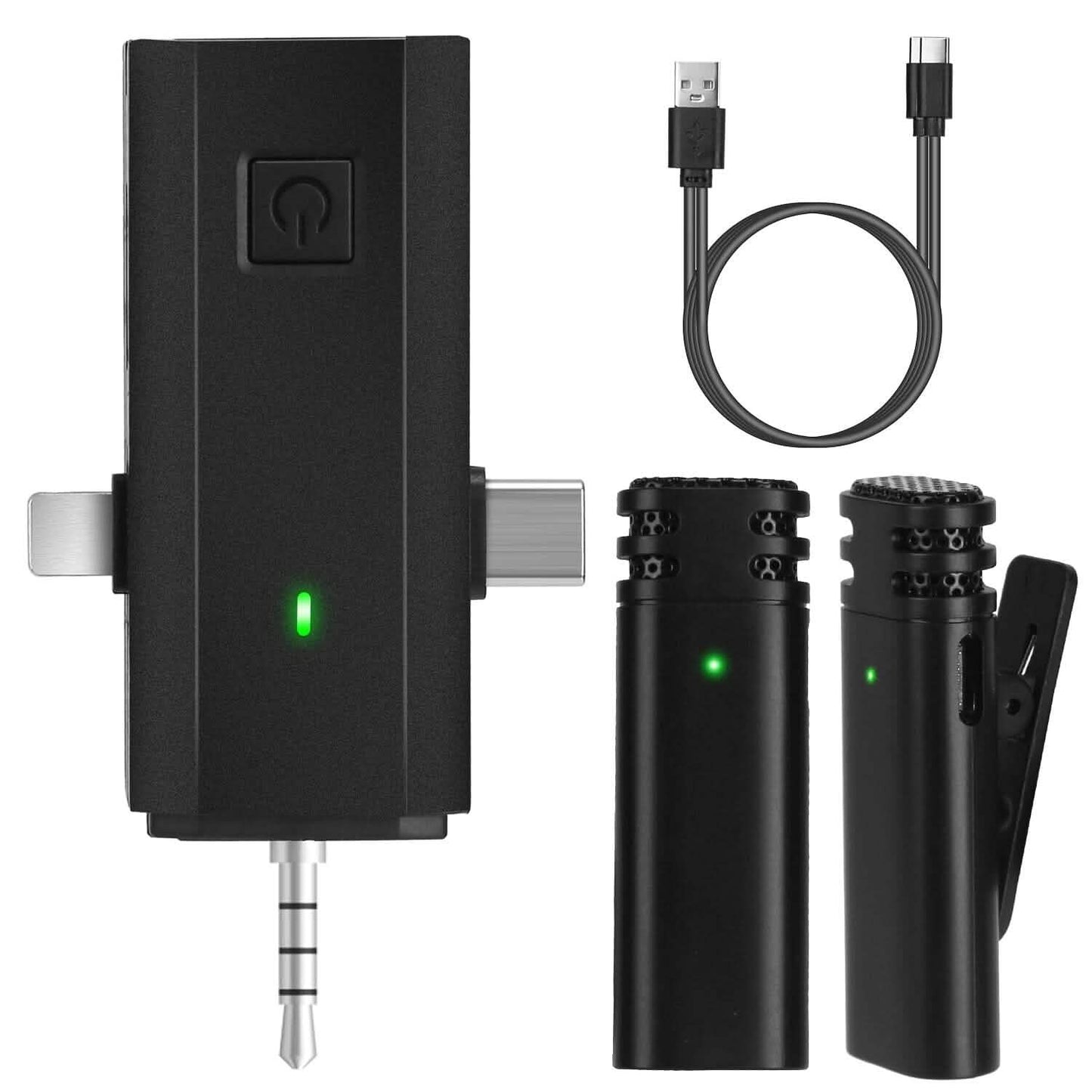 3-in-1 Wireless Clip On Microphone Omnidirectional Noise Reduction Plug DailySale