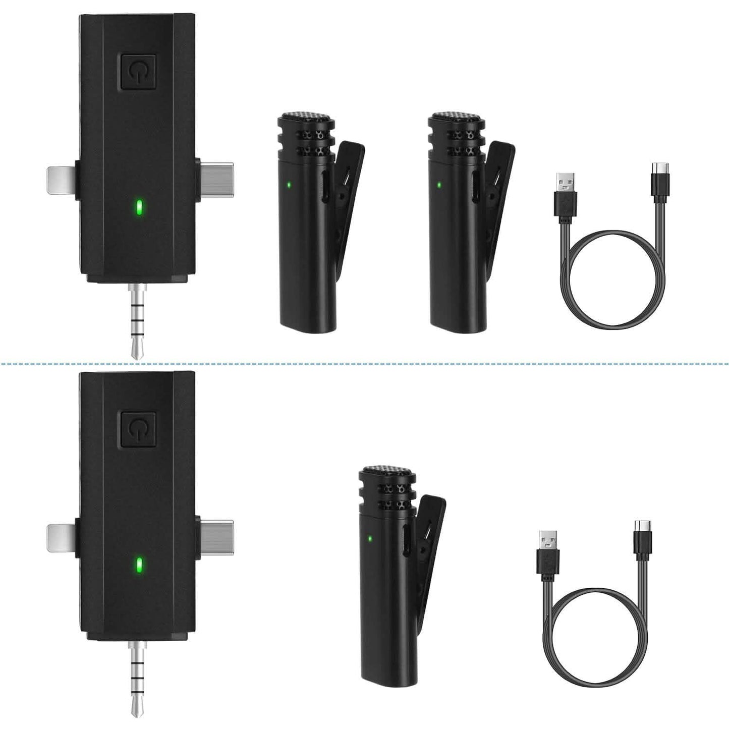 3-in-1 Wireless Clip On Microphone Omnidirectional Noise Reduction Plug DailySale