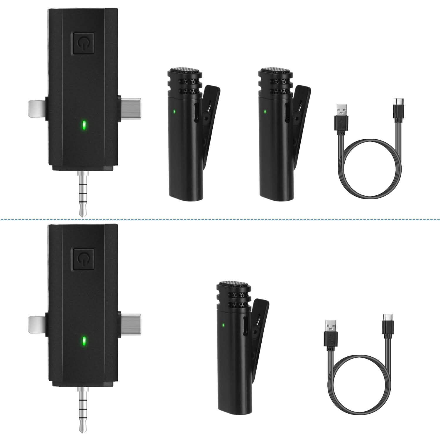 3-in-1 Wireless Clip On Microphone Omnidirectional Noise Reduction Plug DailySale