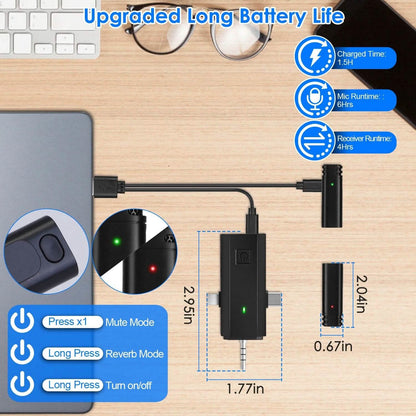 3-in-1 Wireless Clip On Microphone Omnidirectional Noise Reduction Plug DailySale