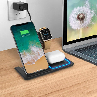 3-in-1 Wireless Fast Charging Station Dock Foldable DailySale