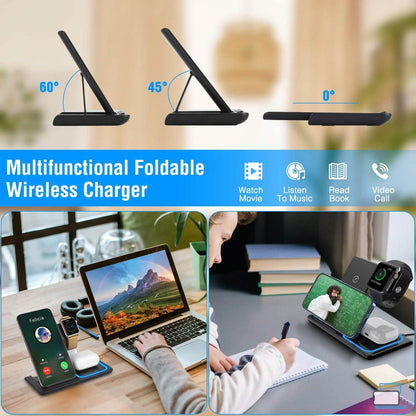 3-in-1 Wireless Fast Charging Station Dock Foldable DailySale