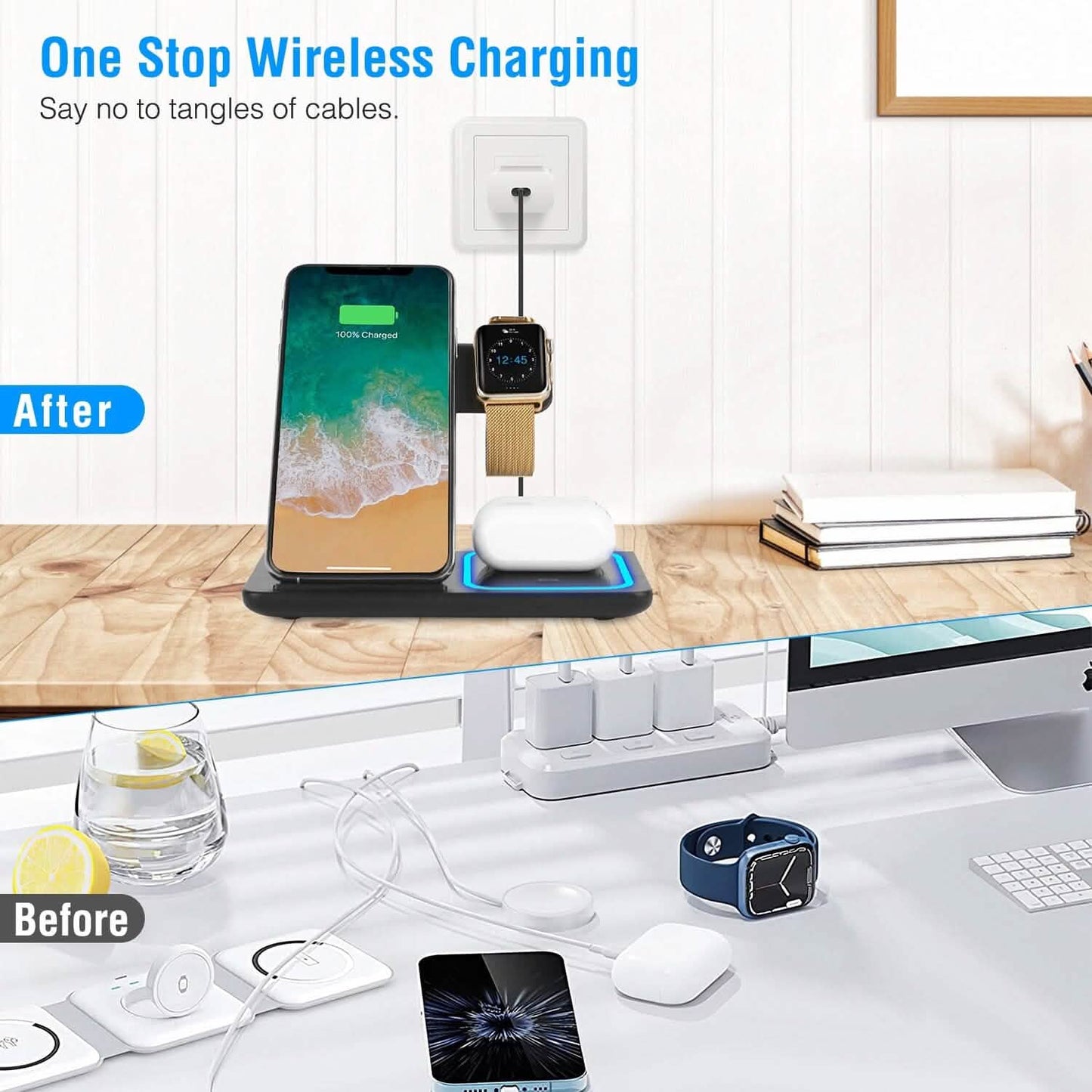 3-in-1 Wireless Fast Charging Station Dock Foldable DailySale