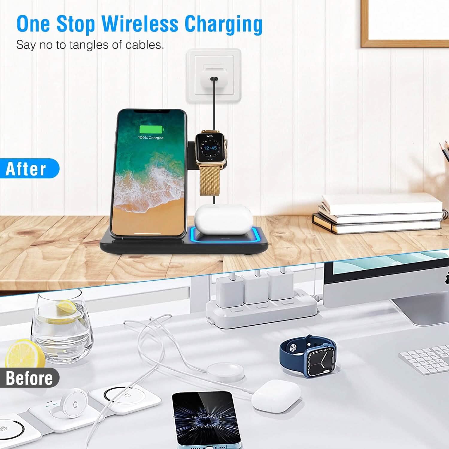 3-in-1 Wireless Fast Charging Station Dock Foldable DailySale