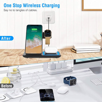 3-in-1 Wireless Fast Charging Station Dock Foldable DailySale