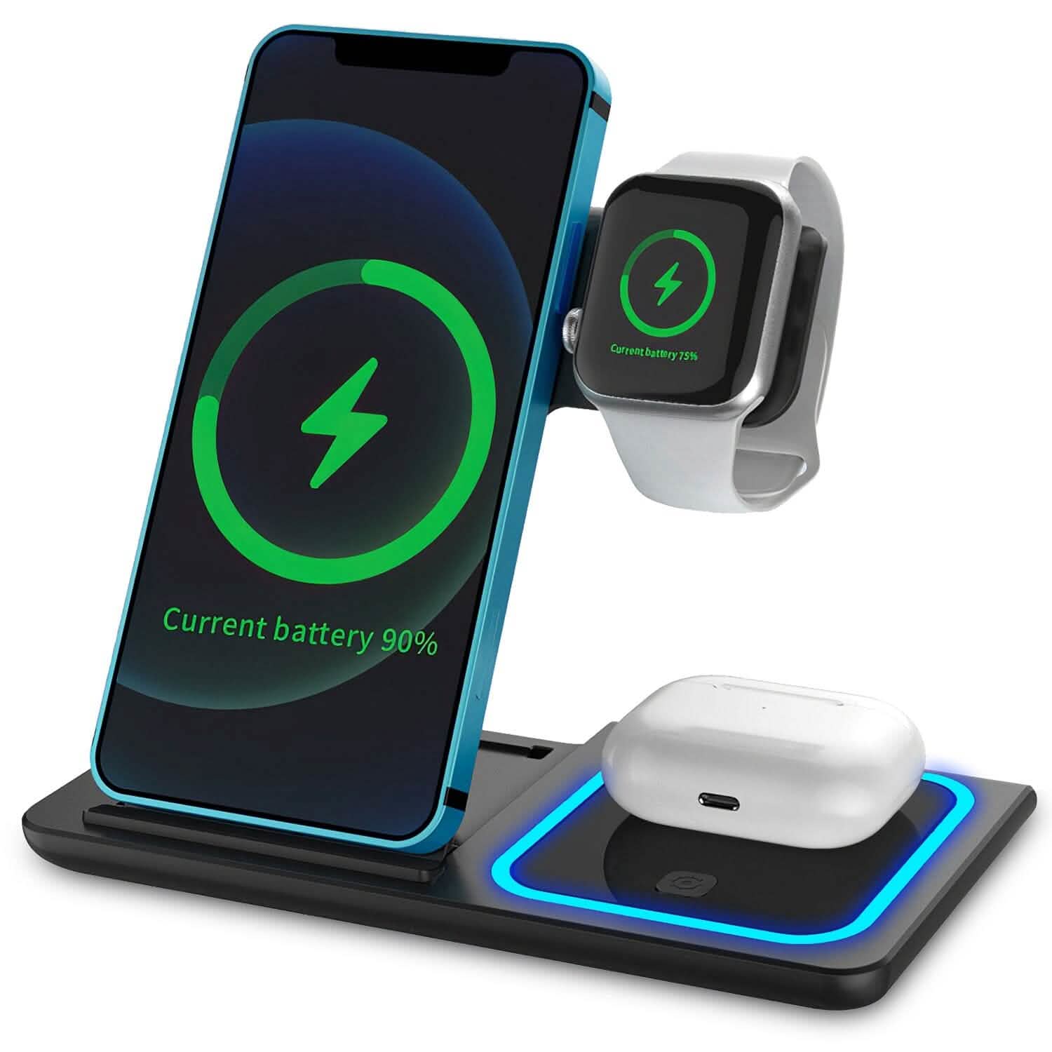 3-in-1 Wireless Fast Charging Station Dock Foldable DailySale