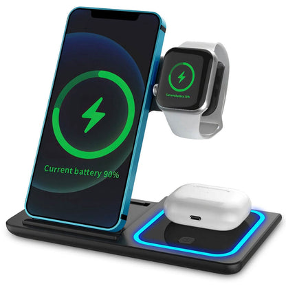 3-in-1 Wireless Fast Charging Station Dock Foldable DailySale