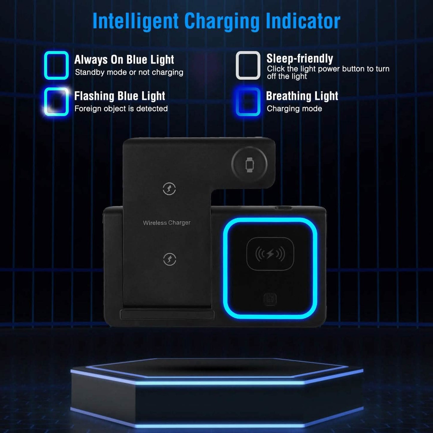 3-in-1 Wireless Fast Charging Station Dock Foldable DailySale