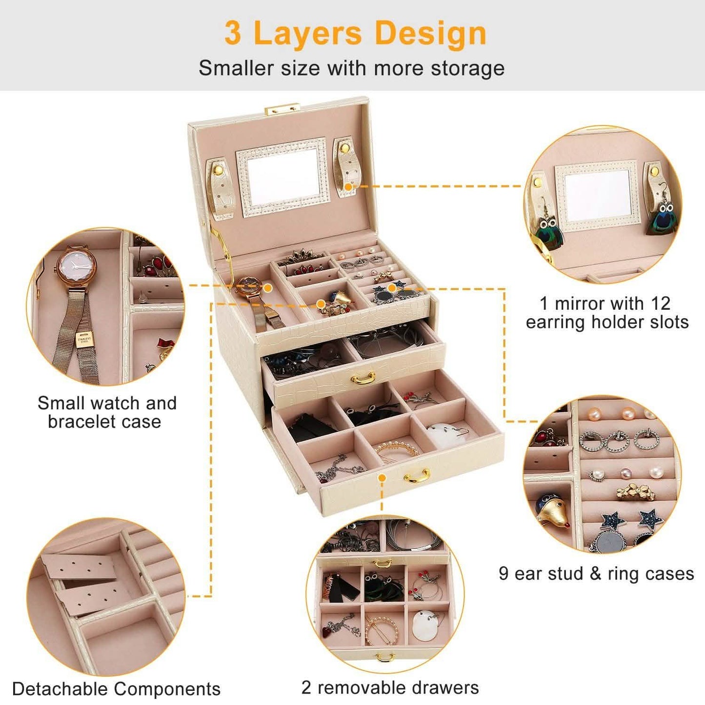 3-Layer Jewelry Case Organizer DailySale