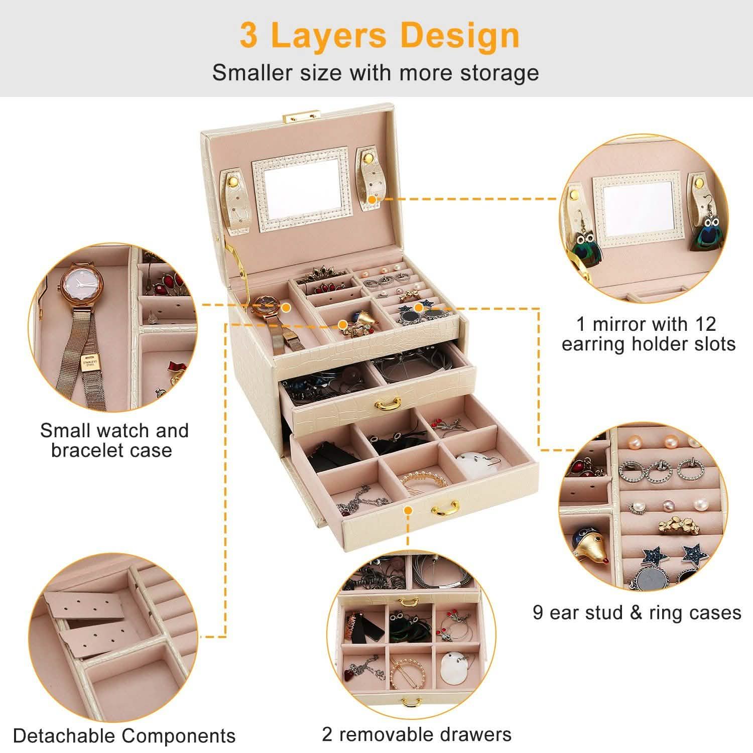 3-Layer Jewelry Case Organizer DailySale