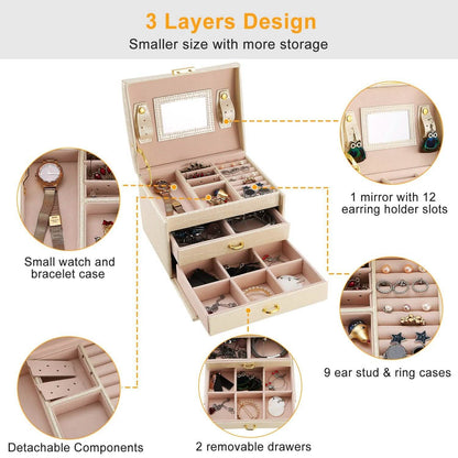 3-Layer Jewelry Case Organizer DailySale