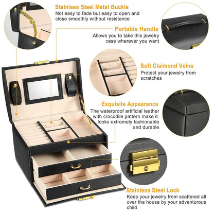 3-Layer Jewelry Case Organizer DailySale