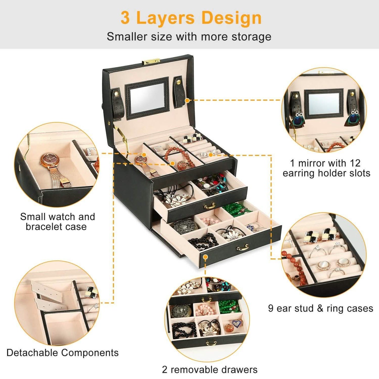3-Layer Jewelry Case Organizer DailySale