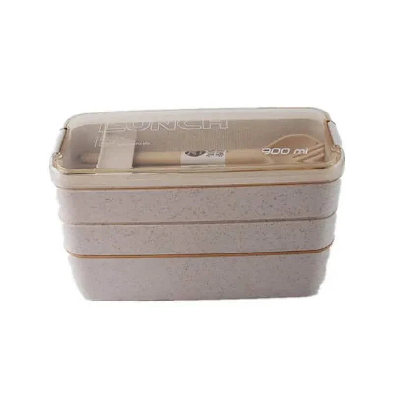3-Layer Stackable Bento Box Japanese Lunch Box Kit with Spoon & Fork DailySale