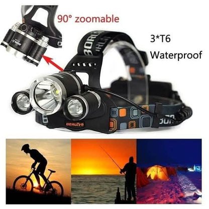 3 LED XM-L T6 Waterproof Headlamp LED Torch Flashlight DailySale