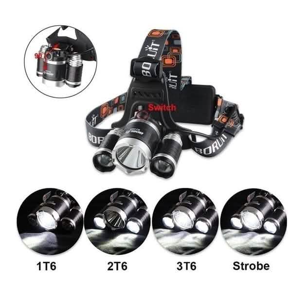 3 LED XM-L T6 Waterproof Headlamp LED Torch Flashlight DailySale