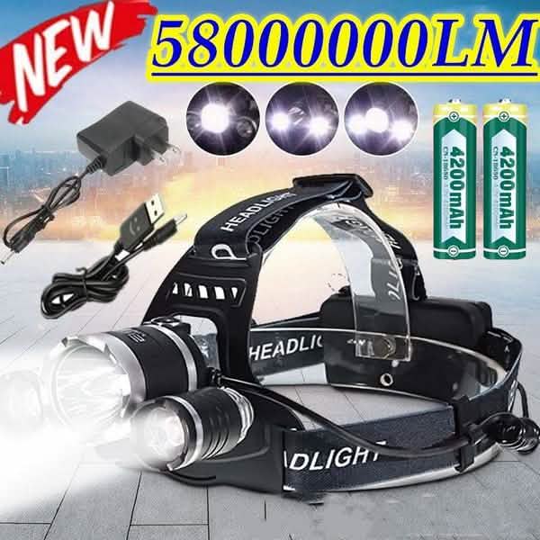 3 LED XM-L T6 Waterproof Headlamp LED Torch Flashlight DailySale