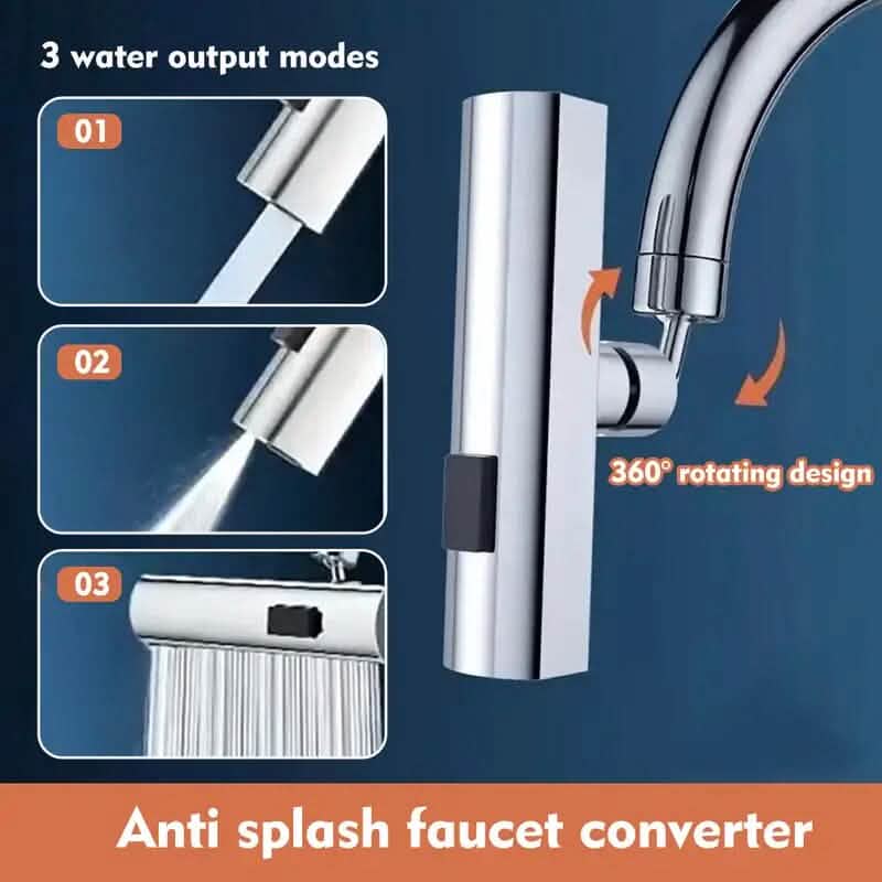 3-Mode Leakproof Sink Faucet Adapter - Durable Copper Construction for Kitchen and Bathroom DailySale