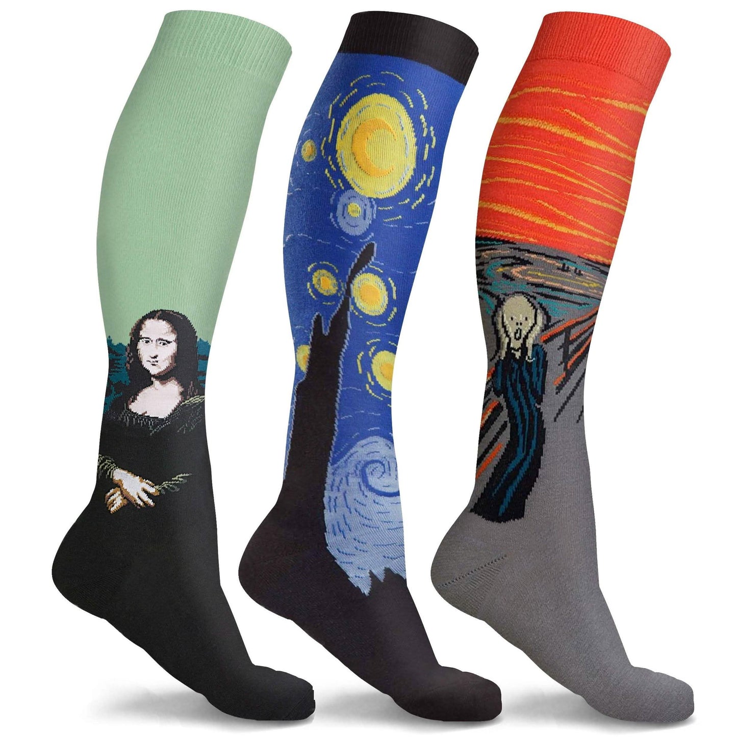 3 or 6-Pairs: DCF Famous Art Paintings Compression Socks DailySale