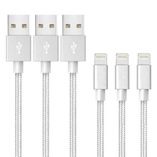 3-Pack: 10 Foot Braided Lightning Cables DailySale