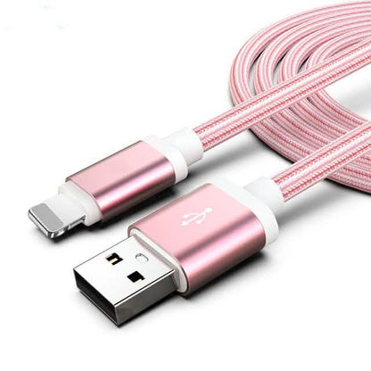 3-Pack: 10FT Heavy Duty Braided iPhone Lightning USB Cable DailySale