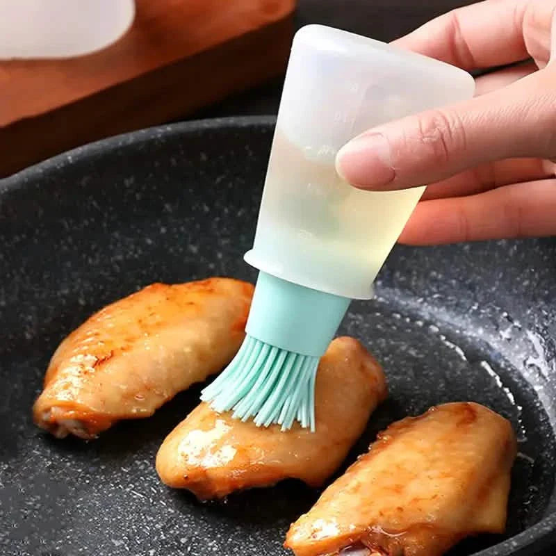 3-Pack: 2.2oz Silicone BBQ Oil Bottle Brush with Flat-Bottom Design DailySale