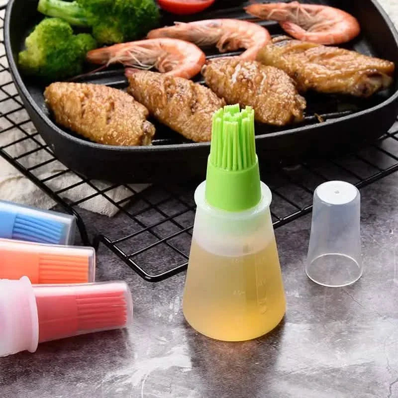 3-Pack: 2.2oz Silicone BBQ Oil Bottle Brush with Flat-Bottom Design DailySale