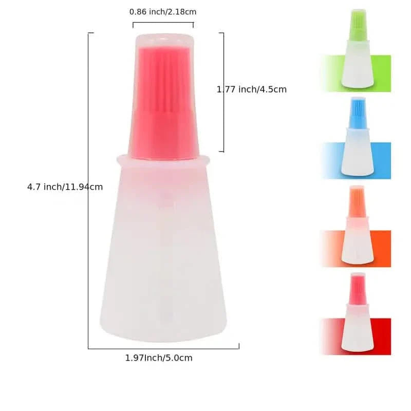3-Pack: 2.2oz Silicone BBQ Oil Bottle Brush with Flat-Bottom Design DailySale