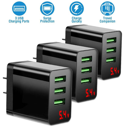 3-Pack: 3-Port USB Wall Charger DailySale