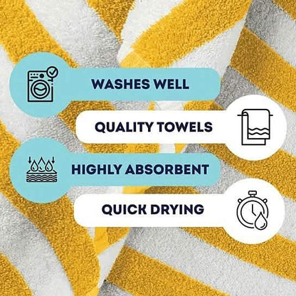 3-Pack: 30" x 60" Ultra-Soft 100% Cotton Striped Pool Cabana Hotel Beach Towels DailySale