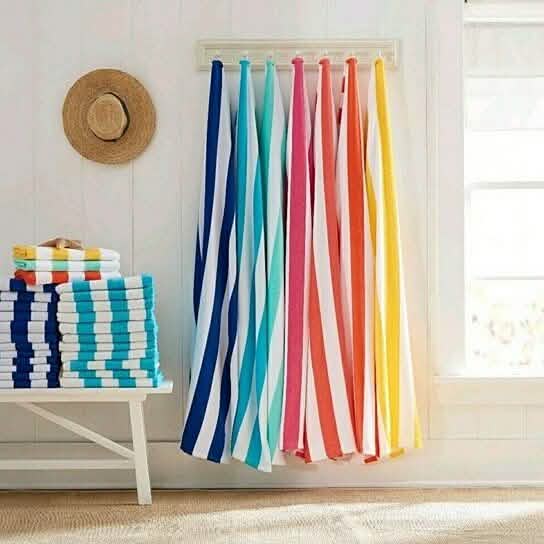 3-Pack: 30" x 60" Ultra-Soft 100% Cotton Striped Pool Cabana Hotel Beach Towels DailySale