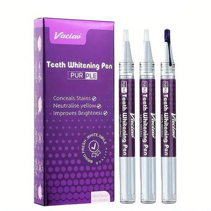 3-Pack: 3ml/0.1fl oz Mint Flavor Purple Teeth Whitening Gel Pen DailySale