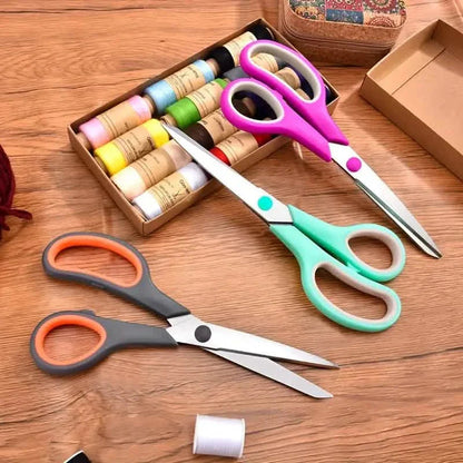3-Pack: 8-Inch Multi-Purpose Scissors Set, Sharp Stainless Steel with Comfort Grip Handle DailySale