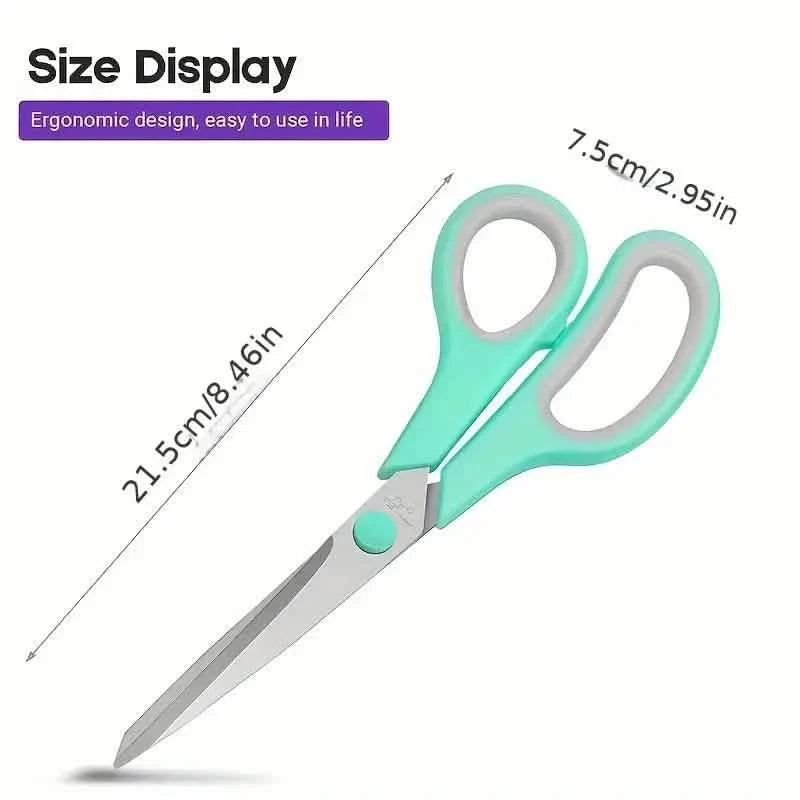 3-Pack: 8-Inch Multi-Purpose Scissors Set, Sharp Stainless Steel with Comfort Grip Handle DailySale
